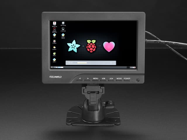 HDMI 4 Pi - 7" Display 1280x800 (720p) IPS - HDMI/VGA/PAL/NTSC
