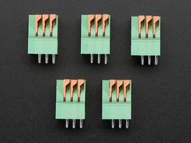 Configurable Spring Terminal Blocks - 3 Pin 0.1" Pitch x 5