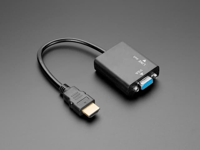 HDMI to VGA Video Adapter and 3.5mm Male/Male Stereo Cable