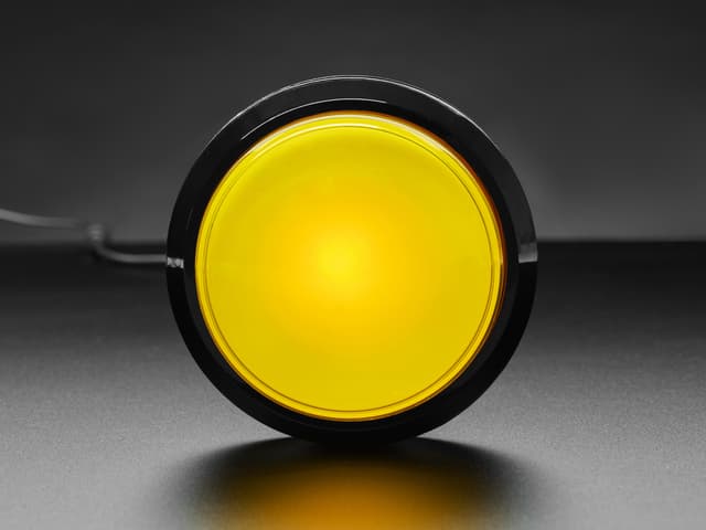 Massive Arcade Button with LED - 100mm Yellow