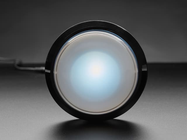 Massive Arcade Button with LED - 100mm White