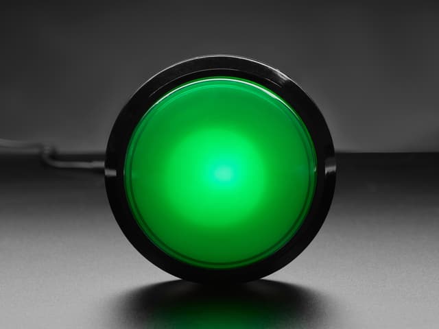 Massive Arcade Button with LED - 100mm Green
