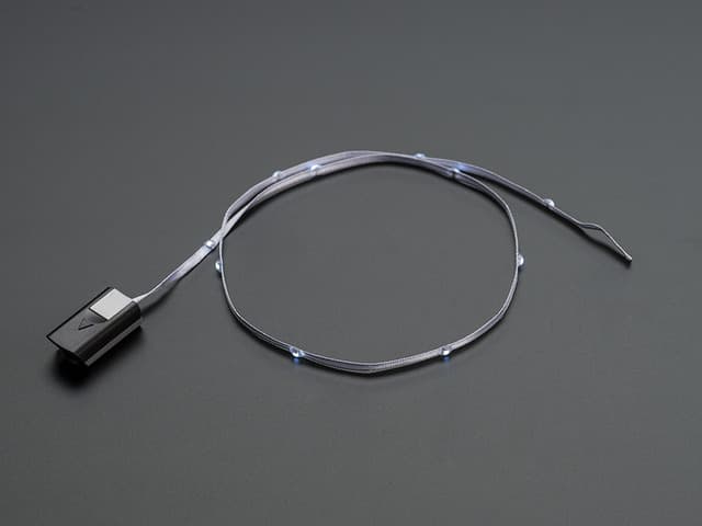 Litex White LEDs on White Fabric Ribbon Pack - 21" 10 LEDs
