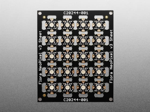 Flora RGB Smart NeoPixel version 3 - Sheet of 20