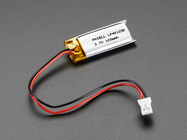 Lithium Ion Polymer Battery - 3.7v 100mAh