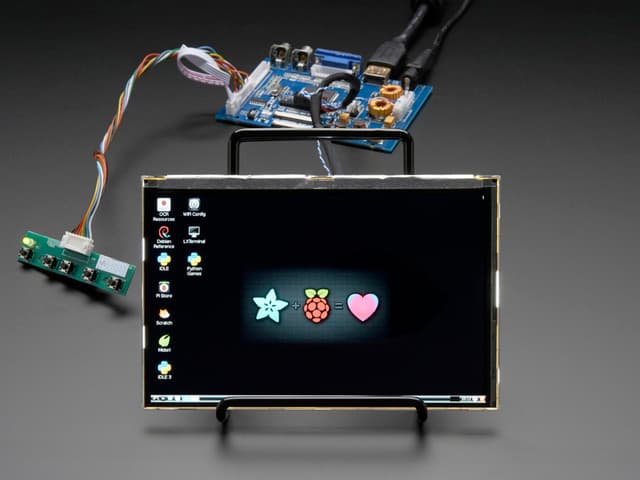 HDMI 4 Pi: 7" Display & Audio 1280x800 IPS - HDMI/VGA/NTSC/PAL