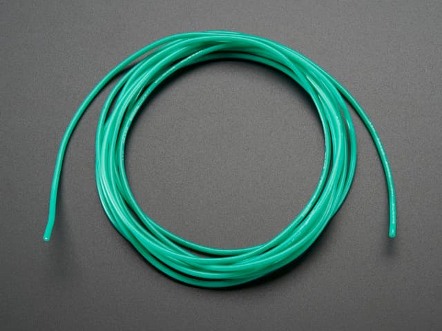 Silicone Cover Stranded-Core Wire - 2m 26AWG Green