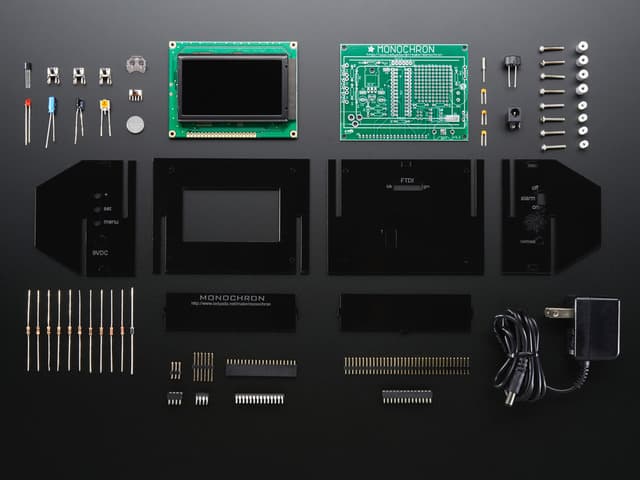 MONOCHRON Clock kit - Open source clock platform, make clocks!