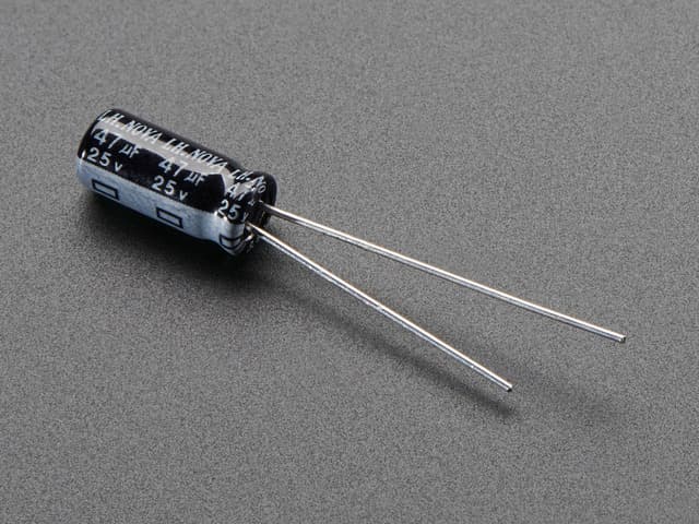 47uF 25V Electrolytic Capacitors - Pack of 10