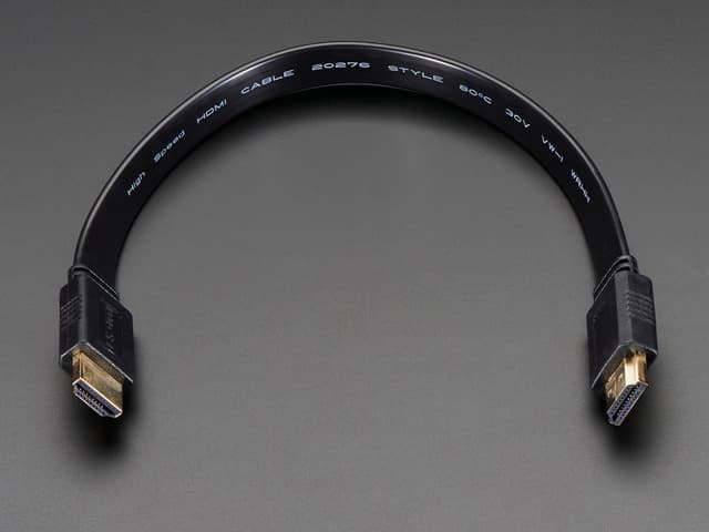 HDMI Flat Cable - 1 foot / 30cm long