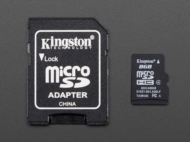 8GB SD Card with Raspbian Stretch Operating System