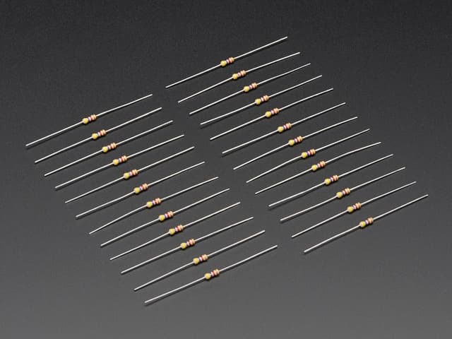 Through-Hole Resistors - 4.7K ohm 5% 1/4W - Pack of 25