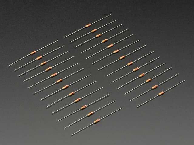 Through-Hole Resistors - 22K ohm 5% 1/4W - Pack of 25