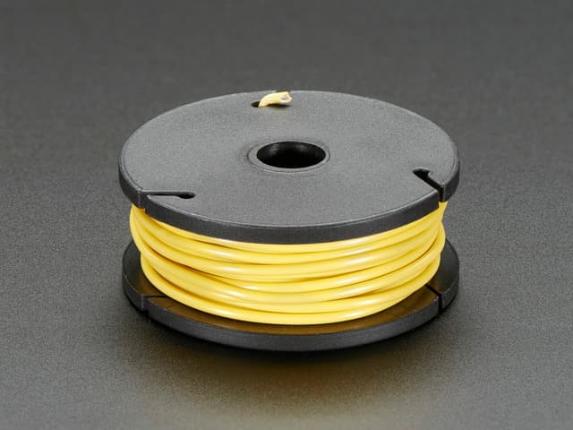 Stranded-Core Wire Spool - 25ft - 22AWG - Yellow