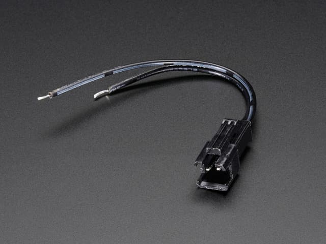 2-pin JST SM In-line power wire connector (male)