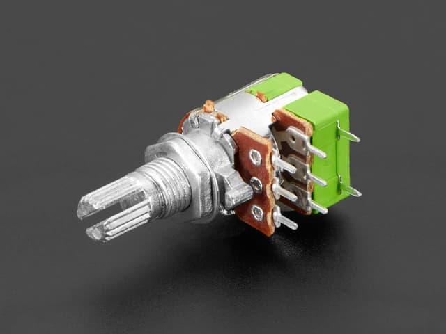 Panel Mount 10K Dual Linear Potentiometer w/ On-Off Switch