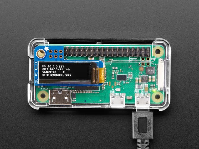 Mini Monochrome PiOLED Ad Blocking Pi-Hole Kit