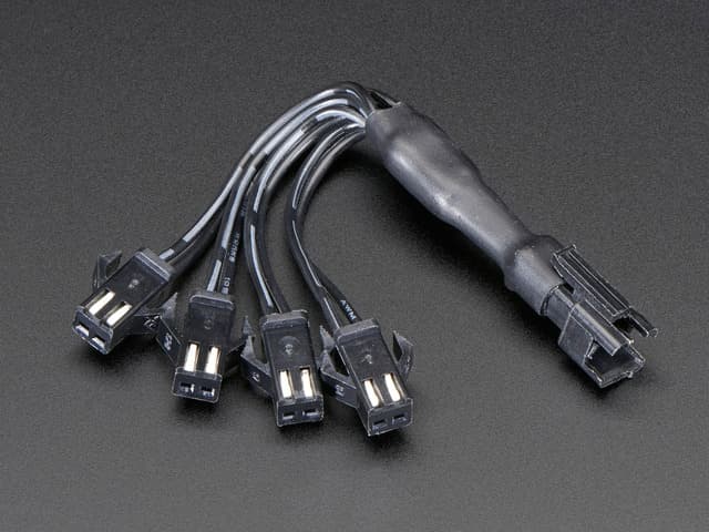 In-line wire 1-to-4 splitter