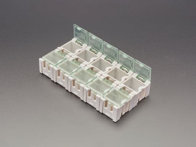 Tiny Modular Snap Boxes - SMD component storage - 10 pack