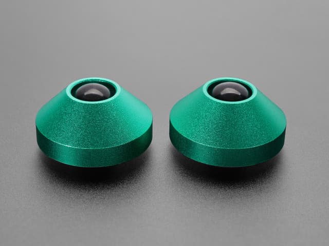 Green Anodized Aluminum Bumper Feet - Pack of 2