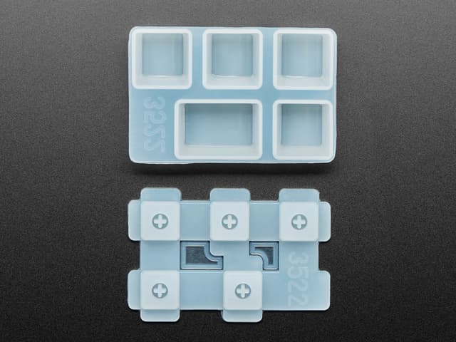 4 x 1U and 1 x 1.5U "Tab" Silicone Keycap Molds