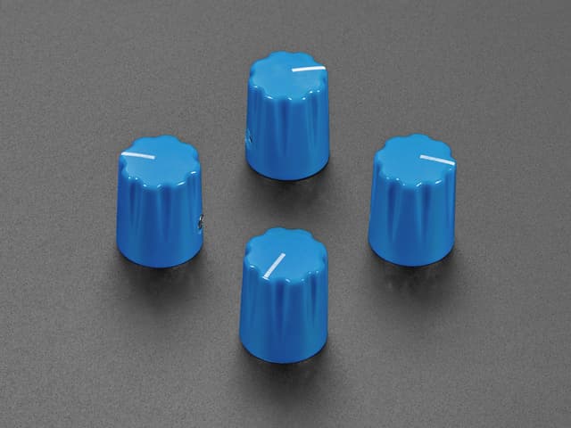 Blue Micro Potentiometer Knob - 4 pack