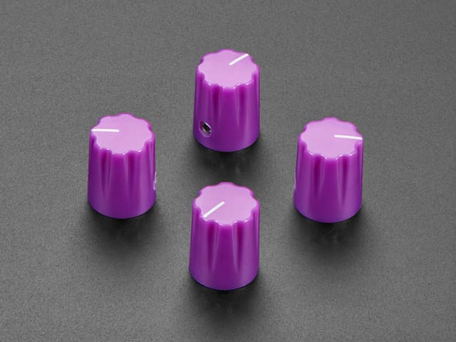 Violet Micro Potentiometer Knob - 4 pack