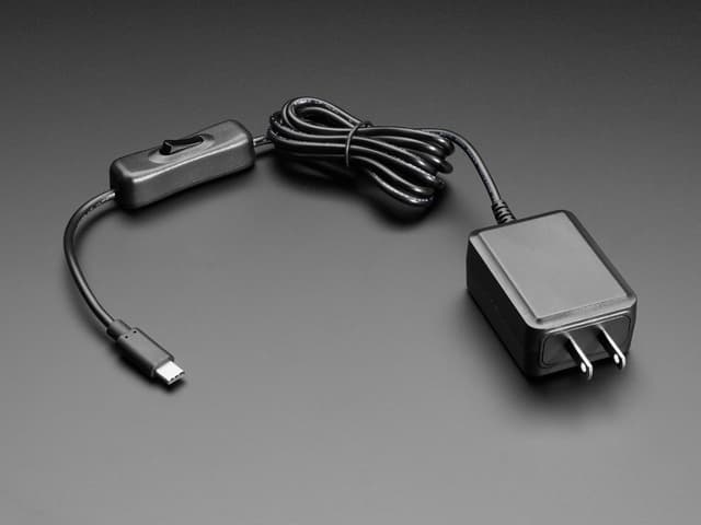 Vertical Wall Power Supply with USB C - 5V 3A Output and Switch