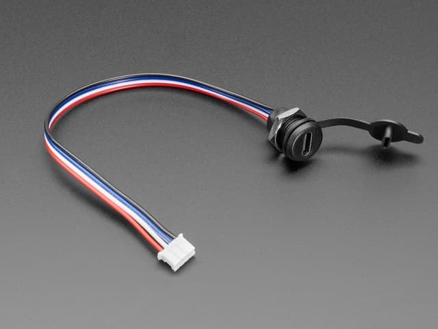 USB-C Screw Panel Mount to 4pin JST PH Cable