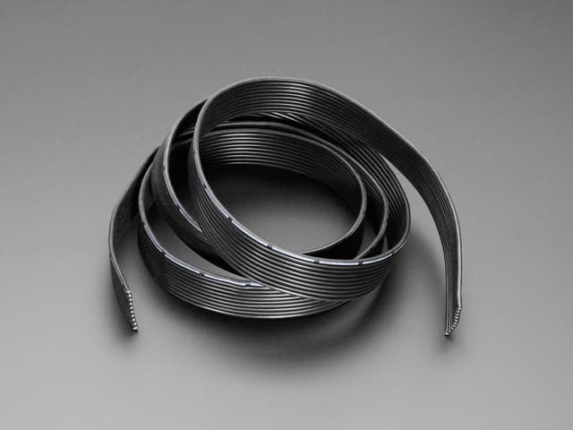 Silicone Cover Stranded-Core Ribbon Cable - 10 Wires - 22 AWG
