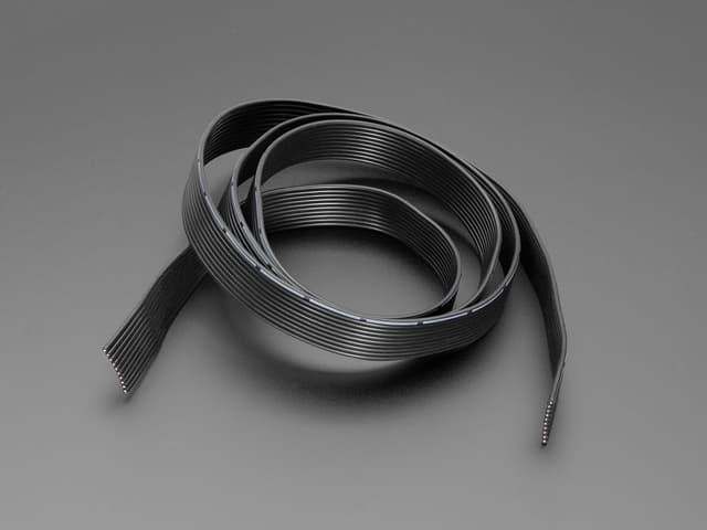 Silicone Cover Stranded-Core Ribbon Cable - 10 Wires - 24 AWG