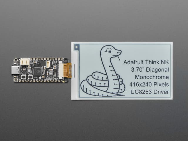 3.7" 416x240 Monochrome Black/White eInk / ePaper - Bare Display