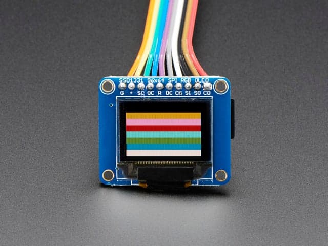 OLED Breakout Board - 16-bit Color 0.96" w/microSD holder