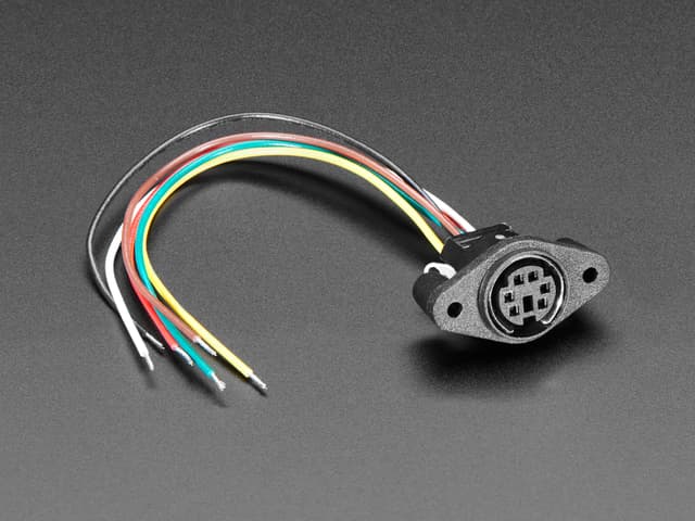 PS/2 Wired Connector - Panel Mount MiniDIN-6