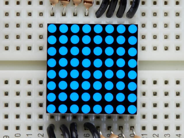Miniature 8x8 Blue LED Matrix