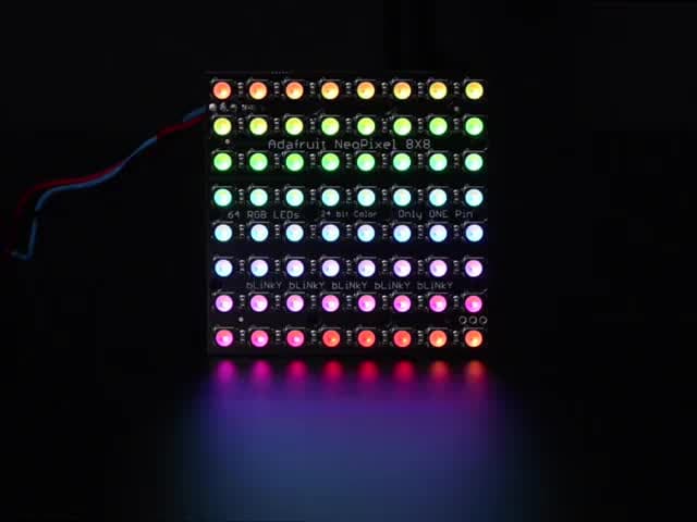 Adafruit NeoPixel NeoMatrix - 64 RGBW - Warm White