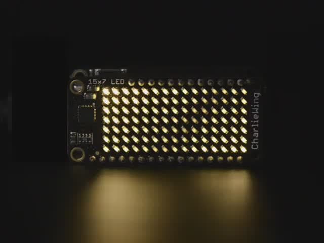 Adafruit 15x7 CharliePlex LED Matrix FeatherWing - Warm White