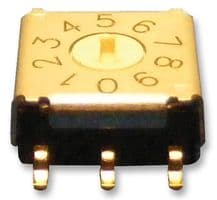 OMRON ELECTRONIC COMPONENTS - A6KS-164RF - Commutateur codé rotatif, A6KS Series, Montage en surface, 16 Positions, 24 VDC, BCD Hexadécimal