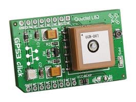 MIKROELEKTRONIKA - MIKROE-1714 - Carte Click, GPS3 Click, GPS, GNSS, L80, GPIO, UART, mikroBUS, 3.3 V, 42.9 mm x 25.4 mm