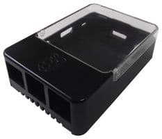 MULTICOMP PRO - CBPIHAT-BLK - Coffret pour carte Raspberry Pi B+, Pi 2, Pi 3, Hat PCB, Noir / Transparent