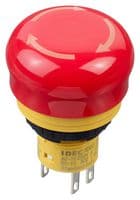 IDEC - AB6E-3BV02PTRM - Commutateur d'arrêt d'urgence, DPST-NC, Pushlock Tournant Reset/Push-Pull, Connexion rapide, 5 A