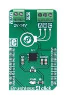 MIKROELEKTRONIKA - MIKROE-3019 - Carte Add-On, Carte Click Brushless 4, Driver de moteur BLDC, MCP8063, triphasé, MikroBUS