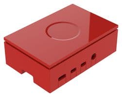MULTICOMP PRO - ASM-1900136-61 - Boîtier, 62,83mm x 93,83mm x 32,8mm, Cartes de développement Raspberry Pi 4, ABS, Rouge