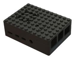 MULTICOMP PRO - MP001209 - Boîtier pour carte de développement, Boîtier Pi, Raspberry Pi modèle 4B, ABS, Noir
