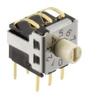 OMRON / PARTNER STOCK - A6KV-102RS - Commutateur codé rotatif, Miniature, A6K Series, Traversant à angle droit, 10 Positions, 24 VDC