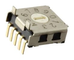 OMRON / PARTNER STOCK - A6KSV-104RF - Commutateur codé rotatif, Miniature, IP60, A6KS Series, Montage en surface, 10 Positions, 24 VDC