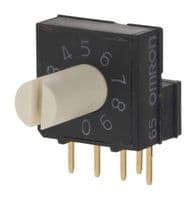 OMRON / PARTNER STOCK - A6RV-101RS - Commutateur codé rotatif, IP60, A6RV Series, Traversant, 10 Positions, 24 VDC, BCD, 25 mA