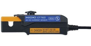 HIOKI - CT7822 - Sonde de courant, câble 4m, Conn. BNC, pince ampèremétrique, 20A, 1mA, 100kHz, enreg. données LR8450