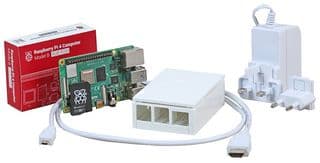 U:CREATE - RPI4-MODB HDMISK-WHT4GB - Kit de démarrage, Raspberry Pi 4 Modèle B, Boîtier, Alimentation, Câble HDMI et Carte Micro SD