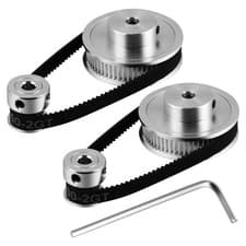 Aluminum Stepper Motor Pulley Set for 3D Printer Durable Synchronous Wheel